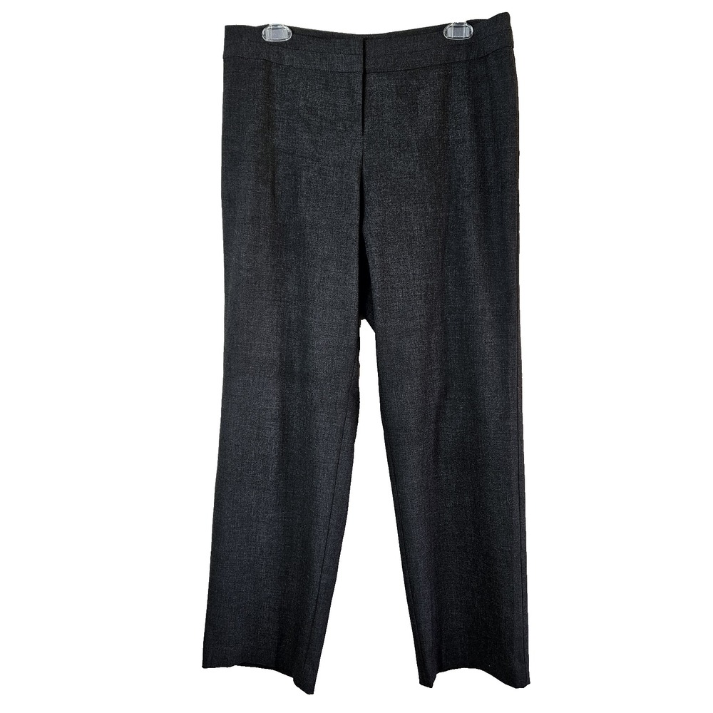 J Jill Womens Dark Gray Heather Pants Sz 12-32" Waist Office Core Career Comfort